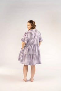 The Abby Dress - Grape Gingham