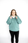 Teal 1/4 Zip Breastfeeding Jumper