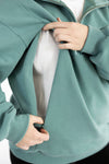 Teal 1/4 Zip Breastfeeding Jumper