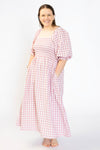 Tiffany Dress - Blush Gingham