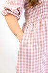 Tiffany Dress - Blush Gingham
