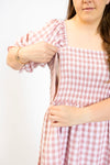Tiffany Dress - Blush Gingham