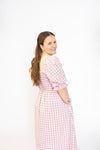 Tiffany Dress - Blush Gingham