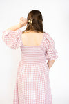 Tiffany Dress - Blush Gingham